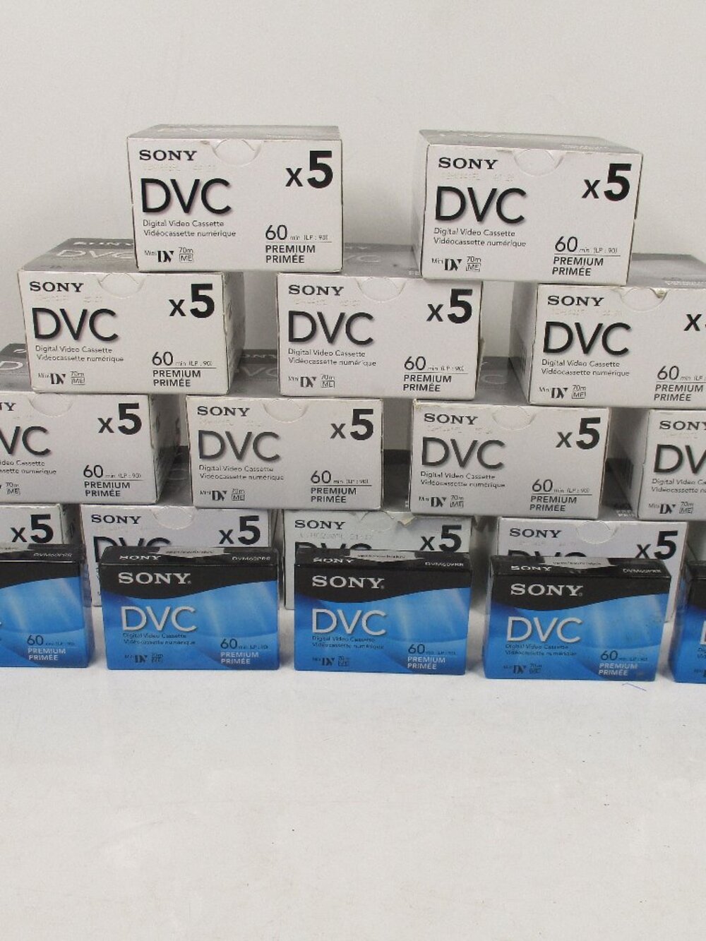 Lot of 75 Mini DV DVC Digital Video Cassettes Sony 60 Min SEALED 15 Boxes